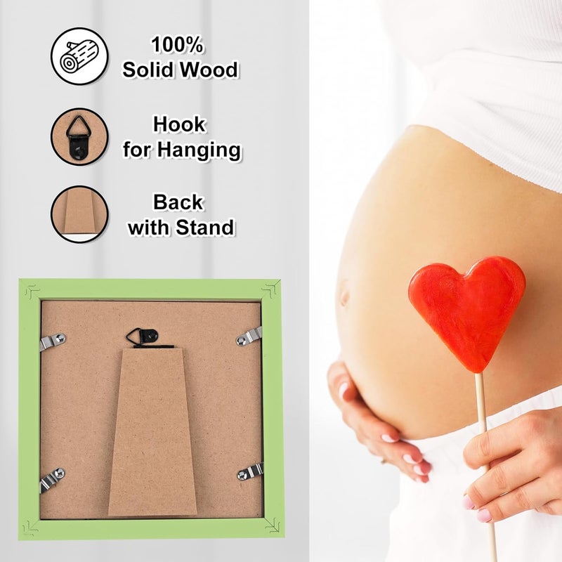 KINLINK Baby Sonogram Picture Frame, Love at First Sight Ultrasound Picture Frame, Pregnancy Gifts for Expecting Mom&Dad, Gender Reveal Party, Baby Keepsake Announcement Light Green - Image 4